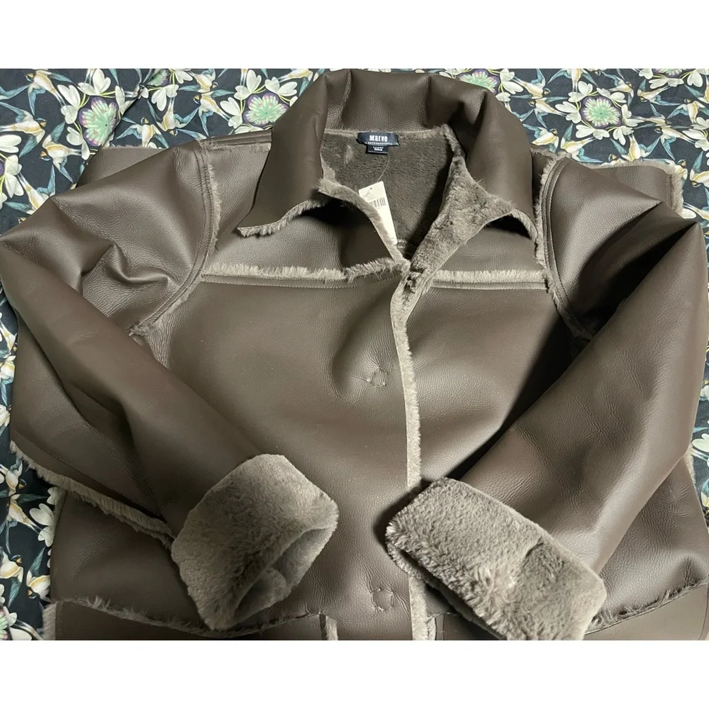 Anthropologie Kerry Reversible Faux Fur Coat NWT - L and XL - Picture 11 of 15